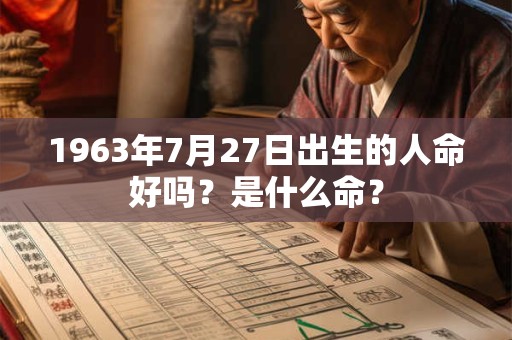 1963年7月27日出生的人命好吗？是什么命？