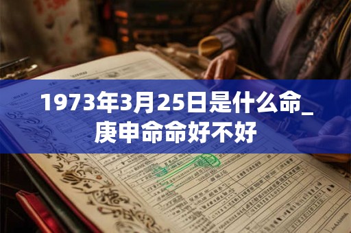 1973年3月25日是什么命_庚申命命好不好