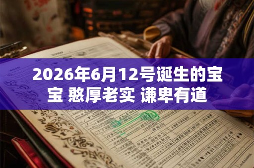2026年6月12号诞生的宝宝 憨厚老实 谦卑有道 2026年6月12号诞生的宝宝 憨厚老实 谦卑有道