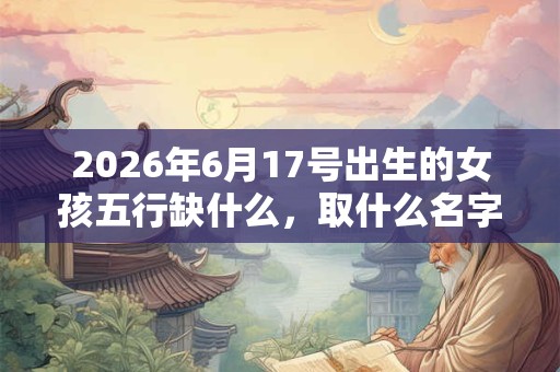 2026年6月17号出生的女孩五行缺什么,取什么名字好 2026年6月17号出生的女孩五行缺什么,取什么名字好