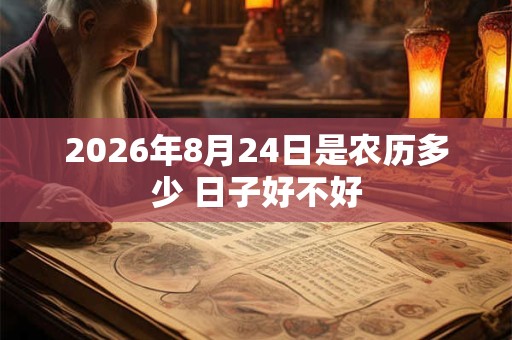 2026年8月24日是农历多少 日子好不好 2026年8月24日是农历多少 日子好不好