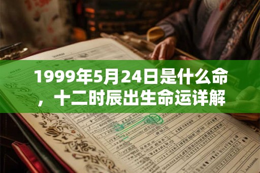 1999年5月24日是什么命，十二时辰出生命运详解