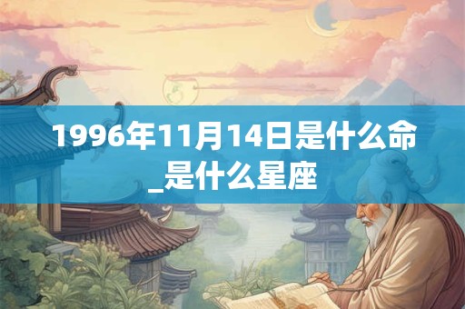 1996年11月14日是什么命_是什么星座