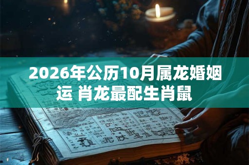 2026年公历10月属龙婚姻运 肖龙最配生肖鼠
