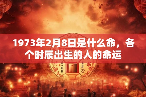 1973年2月8日是什么命，各个时辰出生的人的命运
