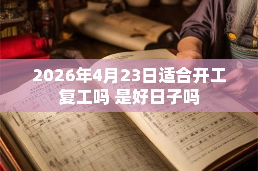2026年4月23日适合开工复工吗 是好日子吗