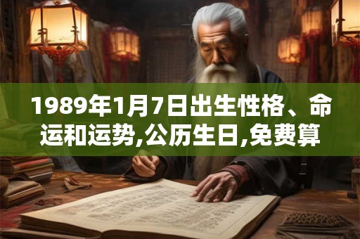 1989年1月7日出生性格、命运和运势,公历生日,免费算命 1989年1月7日出生性格、命运和运势,公历生日,免费算命