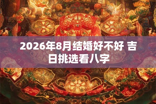 2026年8月结婚好不好 吉日挑选看八字