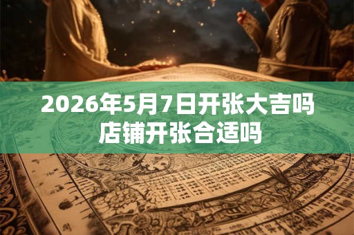 2026年5月7日开张大吉吗 店铺开张合适吗