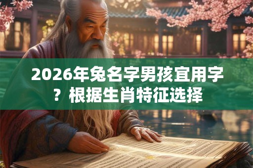 2026年兔名字男孩宜用字？根据生肖特征选择