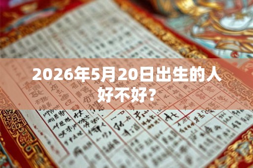 2026年5月20日出生的人好不好？