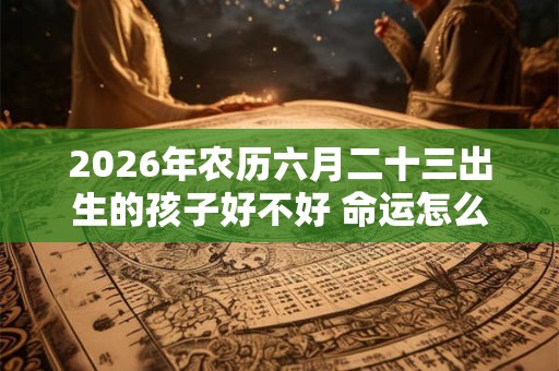 2026年农历六月二十三出生的孩子好不好 命运怎么样