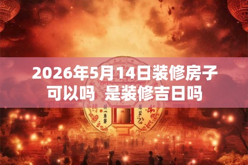 2026年5月14日装修房子可以吗 是装修吉日吗 2026年5月14日装修房子可以吗 是装修吉日吗