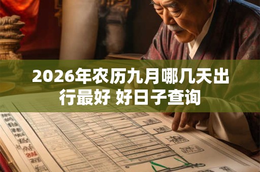 2026年农历九月哪几天出行最好 好日子查询