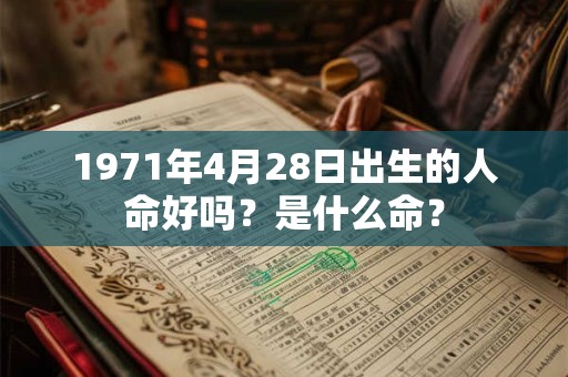 1971年4月28日出生的人命好吗？是什么命？