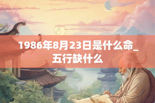 1986年8月23日是什么命_五行缺什么