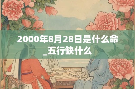 2000年8月28日是什么命_五行缺什么