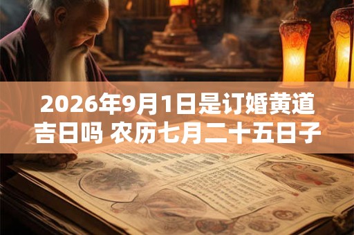 2026年9月1日是订婚黄道吉日吗 农历七月二十五日子好吗