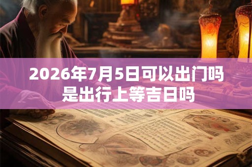 2026年7月5日可以出门吗 是出行上等吉日吗