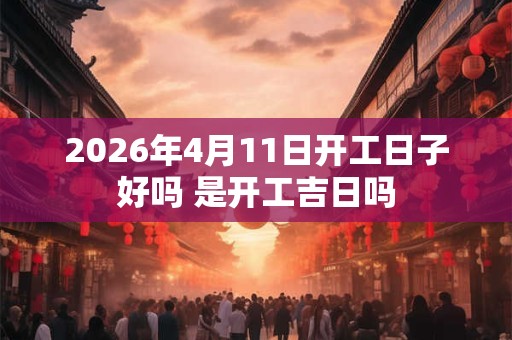 2026年4月11日开工日子好吗 是开工吉日吗