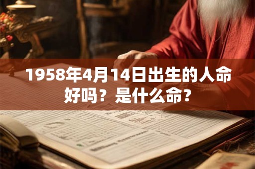 1958年4月14日出生的人命好吗?是什么命? 1958年4月14日出生的人命好吗?是什么命?