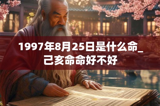 1997年8月25日是什么命_己亥命命好不好