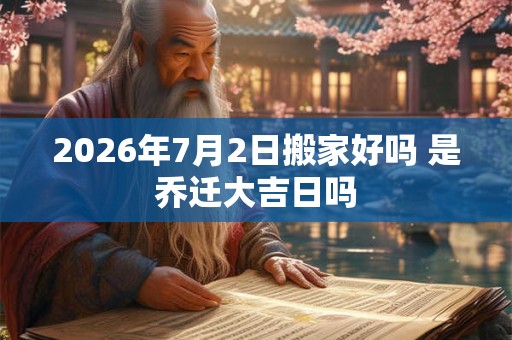 2026年7月2日搬家好吗 是乔迁大吉日吗
