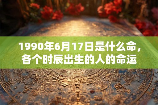 1990年6月17日是什么命，各个时辰出生的人的命运