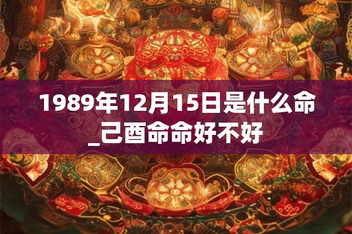 1989年12月15日是什么命_己酉命命好不好 1989年12月15日是什么命_己酉命命好不好