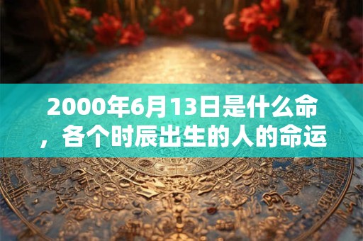 2000年6月13日是什么命，各个时辰出生的人的命运