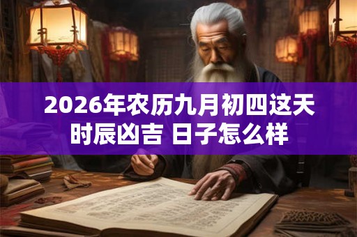 2026年农历九月初四这天时辰凶吉 日子怎么样 2026年农历九月初四这天时辰凶吉 日子怎么样