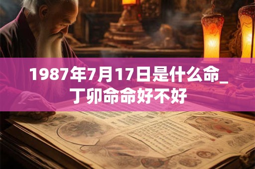 1987年7月17日是什么命_丁卯命命好不好 1987年7月17日是什么命_丁卯命命好不好