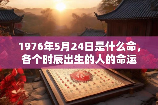 1976年5月24日是什么命，各个时辰出生的人的命运