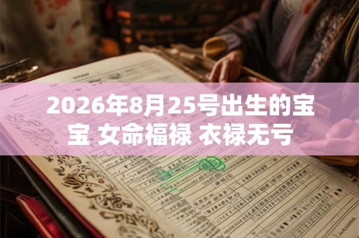 2026年8月25号出生的宝宝 女命福禄 衣禄无亏 2026年8月25号出生的宝宝 女命福禄 衣禄无亏
