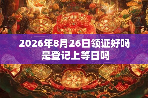 2026年8月26日领证好吗 是登记上等日吗