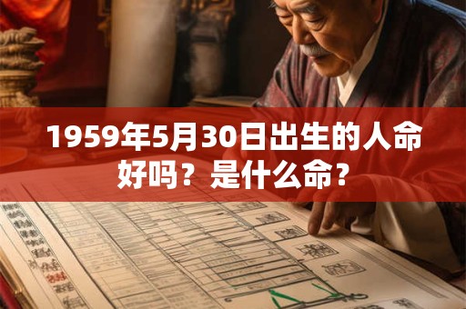 1959年5月30日出生的人命好吗？是什么命？
