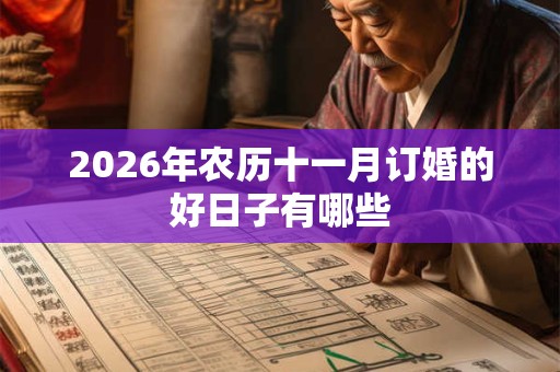 2026年农历十一月订婚的好日子有哪些