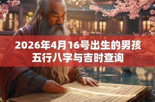 2026年4月16号出生的男孩五行八字与吉时查询