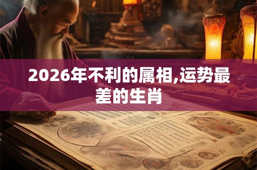 2026年不利的属相,运势最差的生肖 2026年不利的属相,运势最差的生肖