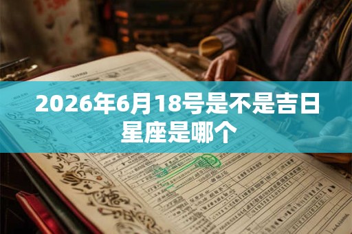 2026年6月18号是不是吉日 星座是哪个
