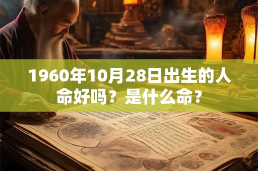 1960年10月28日出生的人命好吗?是什么命? 1960年10月28日出生的人命好吗?是什么命?