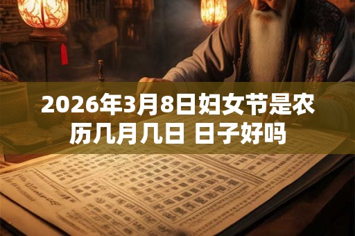 2026年3月8日妇女节是农历几月几日 日子好吗 2026年3月8日妇女节是农历几月几日 日子好吗