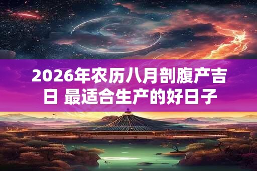 2026年农历八月剖腹产吉日 最适合生产的好日子 2026年农历八月剖腹产吉日 最适合生产的好日子