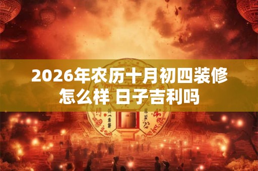 2026年农历十月初四装修怎么样 日子吉利吗 2026年农历十月初四装修怎么样 日子吉利吗