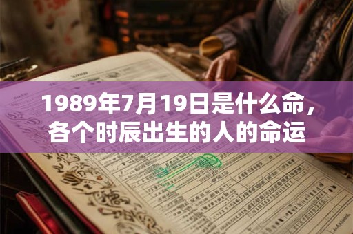 1989年7月19日是什么命,各个时辰出生的人的命运 1989年7月19日是什么命,各个时辰出生的人的命运