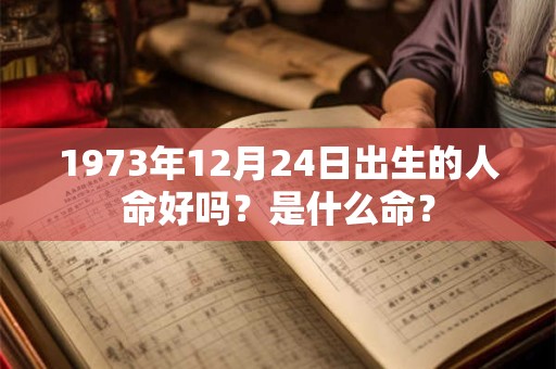 1973年12月24日出生的人命好吗？是什么命？