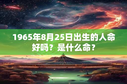 1965年8月25日出生的人命好吗?是什么命? 1965年8月25日出生的人命好吗?是什么命?