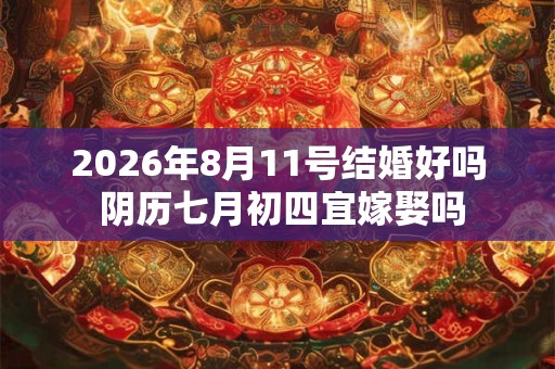 2026年8月11号结婚好吗 阴历七月初四宜嫁娶吗 2026年8月11号结婚好吗 阴历七月初四宜嫁娶吗