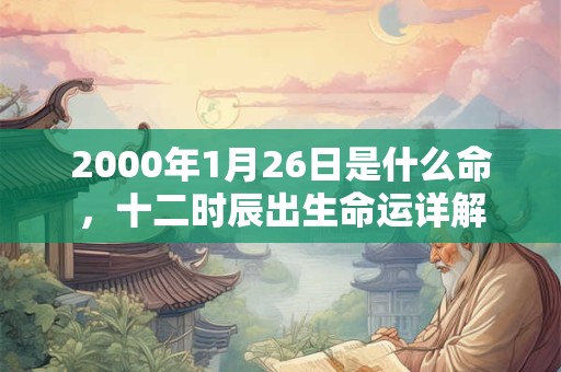 2000年1月26日是什么命,十二时辰出生命运详解 2000年1月26日是什么命,十二时辰出生命运详解