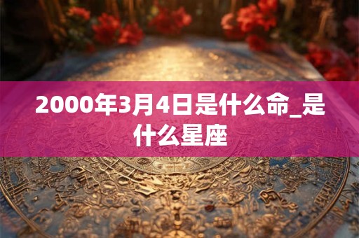 2000年3月4日是什么命_是什么星座